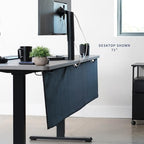 VIVO Black Under Desk 71 in Cable Management Sleeve, DESK-SKIRT-71 - Image 2