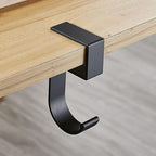 Coat Rack with Hooks Wallet Table - Metal Headphone Clamp,Aluminum Alloy Under Desk Shelf Headphone Holder - Image 2