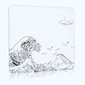 ATTACK SHARK CM05 Glass Gaming Mouse Pad,17.7x15.7 in Large Mouse Mat，Non Slip 9H Hard Mousepads,Nano-Textured Glass Surface with Improved Precision and Speed for FPS Players-Wave White by ATTACKSHARK