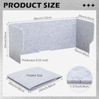 Dunzoom Large Desk Divider Foldable U-Shaped Privacy Partition 48"L x 20"H - Image 2