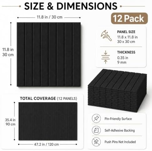 Stripe Felt Bulletin Board Tiles, Cork Board Alternative 48 x 36 in - Image 2