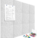 Cork Boards for Walls 48" x 36" Felt Board Alternative, 12 Pack Felt Wall Tiles Bulletin Board, Large Cork Board for Office Pin Board Tack Board Cork Boards by YOPCDJ