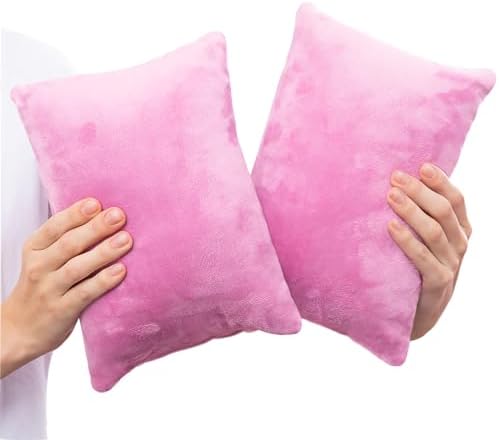 1 MIDDLE ONE 2 Pack Small Pillow, Memory Foam Mini Pillow 11 X 7 Inches for Travel, Sleeping, Nap and Neck, Knee, Lumbar Support, Tiny Cushion for Pet, Dogs (Purple) by 1MIDDLEONE