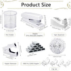 Office Supplies,Desk Accessories, Stapler and Tape Dispenser Set for Women with Stapler, Tape Dispenser, Staple Remover, Staples, Clips, Scissor and Tabs,Gift for Students, Coworkers - Image 5