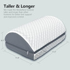 BlissfulNest Foot Rest Pillow for Under Desk at Work Office Footrest High Density Memory Foam Cooling Fabric Height Adjustable Foot Elevation Firm Feet Rest - Image 2