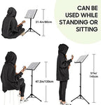 CAHAYA Sheet Music Stand Adjustable Height Portable with Carry Bag Metal - Image 6