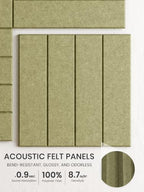 Bumusty 48" x 36" Large Cork Board Alternative, Olive Green - Image 3