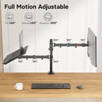 Redbat Monitor and Laptop Mount Stand, Fully Adjustable Monitor Arm with Vented Tray for 13" to 32" LCD Screens and Notebook up to 16", Holds up to 22lbs, VESA Compatible, Dual Mounting Options - Image 4