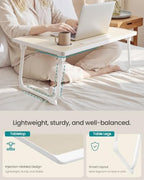 SONGMICS Foldable Lap Desk, Portable Bed Desk Table Tray w/Cup Holder Tray - Image 3