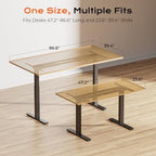 Huuger Dual Motor Electric Standing Desk Frame, Sit Stand up Desk Leg for 47.2” to 86.6” Desktop, Computer Desk Leg with Cable Tray, 3 Memory Height Presets, 2 Hooks, Black Frame Only - Image 4