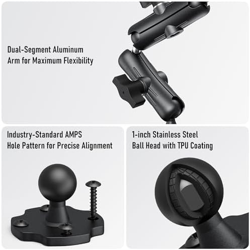 Aluminum Heavy Duty Tablet Mount Car Holder Dashboard for Truck and Vehicle - Image 4
