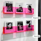 ROYALITA 2-Pack Acrylic Magazine Holder Brochure Holder, Pink 36 Inch - Image 6