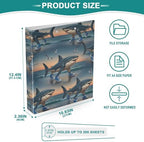 ALAZA Italian Brainrot Meme Tralalero Tralala Shark 7 3 Ring Binder 1.5 Inch Three Ring Office Binders w/clipboard & 3 Pockets, Hold 200 Sheets, 2 pcs - Image 5