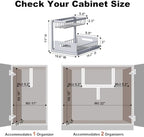 REALINN Under Sink Organizer, Pull Out Cabinet Organizer 2 Tier - Image 2
