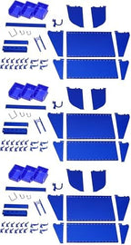 Wall Control Slotted Tool Board Workstation Accessory Kit Pegboard and Slotted Tool Board – Blue (Pack of 3) by Wall+Control