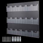 18 Pockets Acrylic Brochure Pamphlet Holder Wall Mount, 4 inches Pocket Brochure Display Stand, Pamphlet Display Stand Wall Mount, Clear Plastic Trifold Flyer Rack Literature Holder - Image 6
