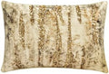 The HomeCentric Decorative Gold Pack of 2, 12"x26" (30x65 cm) Lumbar Pillow Cover, Linen Beaded Sequins Oblong Pillow, Abstract Pattern Modern Style - Gold Rush by TheHomeCentric