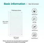 Clear Glass Desk Mat 20" x 36" Tempered Desk Protector Pad for Desktop Dry Erase Whiteboard Desk Cover for Wooden Craft Vanity Desk Topper, Extra Large - Image 2