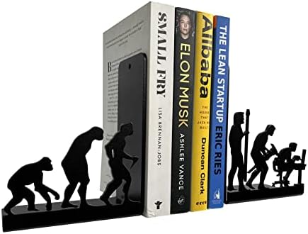 Human Evolution Decorative Metal Bookends for Heavy Books and Library - Image 4