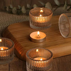 96 Pack Tea Light Candle Holders, Glass Clear Tealight Candle Holder Votive Candles Holders for Fall Wedding Table Centerpiece, Home Decor and Party Supplies - Image 4