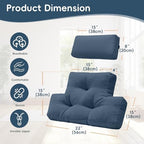 2 Piece Neck Pillow and Lumbar Support Cushion Set for Recliner, NavyBlue - Image 2