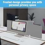 Desk Divider 4 Pcs Desk Privacy Panel 47.2''L x 15.8W'' Office Partitions Grey Acrylic Panel Pack of 4 Desk Divider Partition with Adjustable Universal Base Brand: Yeaborn - Image 3