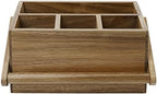 VaeFae Acacia Silverware Caddy, Utensil Holder with Handle, Medium - Image 2