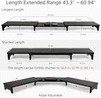 Nnewvante Monitor Stand Riser, 60 inch Bamboo Triple Monitor Stand for Desk - Image 3