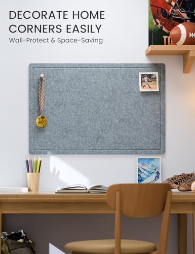 Fluxynara 35.4"x23.6" Large Bulletin Board,Slate Gray - Image 4