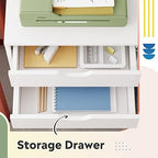 DEVAISE 5-Drawer Filing Cabinet Under Desk, Storage file Cabinet, White - Image 4