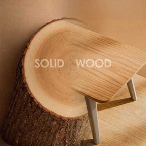 Fenge Solid Wood Dual Monitor Stand with 2-Tier Storage - Image 4