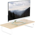 VIVO 24 inch Monitor Stand, Wood and Steel Desktop Riser, Screen, Keyboard, Laptop, Small TV, Ergonomic Desk and Tabletop Organizer, Light Wood, STAND-V000WM by VIVO