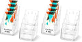 Crtiin 4 Pack 4 Tier Acrylic Brochure Holder 6 X 9 Inch, Clear Display by Crtiin