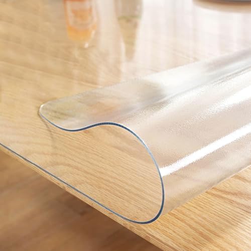 LovePads Frosted Table Cover Protector 38 x 66 in, 1.5mm Thick Plastic Mat by LovePads