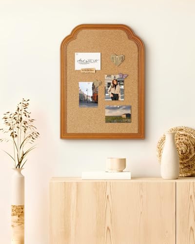 Cork Bulletin Board, 17.7"*23.6" Pin Board for Walls, Decorative Hanging Message Board for Home Office School - Memos, Notes, Photos, Vision Board(BN-4560) - Image 5