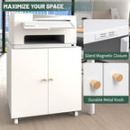 Large Rolling Printer Stand with Storage,Printer Table for Home Office - Image 5