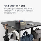 Desk Hook 6/12pcs Portable Folding Bag Hook - for Indoor/Outdoor Table Use(Silver,12pcs) - Image 5