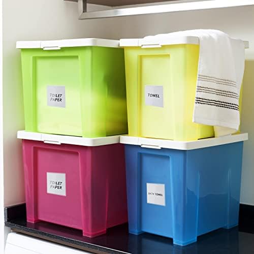 Outus 200 Pack 4.13 x 4.13 Inch Self Adhesive Label Pockets Bin Labels - Image 5