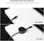 Native Union Weighter – Cable Weight/Holder Desk Accessory for Workspace or Nightstand – Non-Slip Cable Organizer – Metal and Silicone Design – for All Cables Including USB-C & Lightning (Sandstone) - Image 2