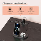 Maihail 6 Drawer File Cabinet with Charging Station and Open Storage Shelf - Image 5