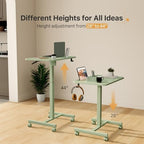 28” Rolling Standing Desk Height Adjustable with 4 Lockable Wheels - Image 4