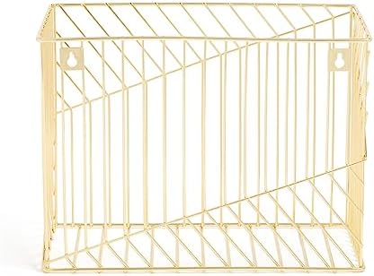 U Brands Metal Hanging File Organizer, Letter Size, Desktop Accessory, Vena Collection, Gold (Pack of 6) - Image 3