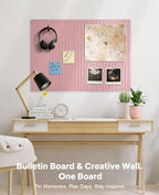 48" x 36" Large Cork Bulletin Board Tiles, Peel and Stick Felt Wall Panels for Vision, Message Center, Picture and Prayer Board for Office, Dorm, Room and Desk Decor(Pink) - Image 4
