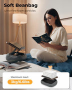 SupeDesk Lap Beanbag Book Stand with Storage, Adjustable Reading Pillow for Bed & Desk, Multi-Angle Book Stand Pillow Holder, Hands-Free Lap Reading Stand for Book,iPad, Tablet - Image 6