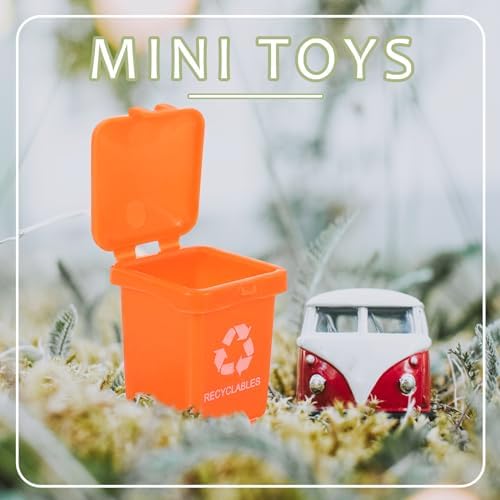 jojofuny 20Pcs Mini Trash Can Toys, Colorful Garbage Bin Play Accessories - Image 2