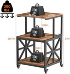 GreenForest Printer Stand with Lockable Wheels, Heavy Duty Printer Table - Image 2
