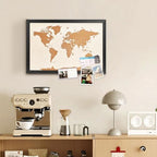 Wooden Frame Cork Board Map of World, 20" X 30" Bulletin Boards for Walls with 10 Pins, Travel Tracker Map for Office, School and Home (WD-MAP,5075,D) - Image 6