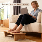 Solid Wood Under Desk Footrest Foot Rest for Under DEST at Work Ergonomic Foot Stool Improves Posture and Circulation, Chair Footrest for Leg Rests 350lbs Capacity for Home Office - Image 2