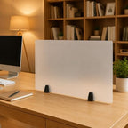 2-Pack Desktop Privacy Panel, 30" W x 18" H Acrylic Desk Divider, Frosted Office Partitions, Clamp-on Protective Desk Shield Board for Offices Schools - Image 2