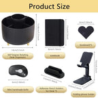 Office Supplies,Desk Accessories,Desk Organizer,Stapler,Tape Dispenser,Folding Phone Holder,Scissors,Notebook,Staple Remover,Staples,Clear Tape,Sticky Notes,Paper Clips,Bookmark,Pen,Pen pals Ect.27pcs - Image 5
